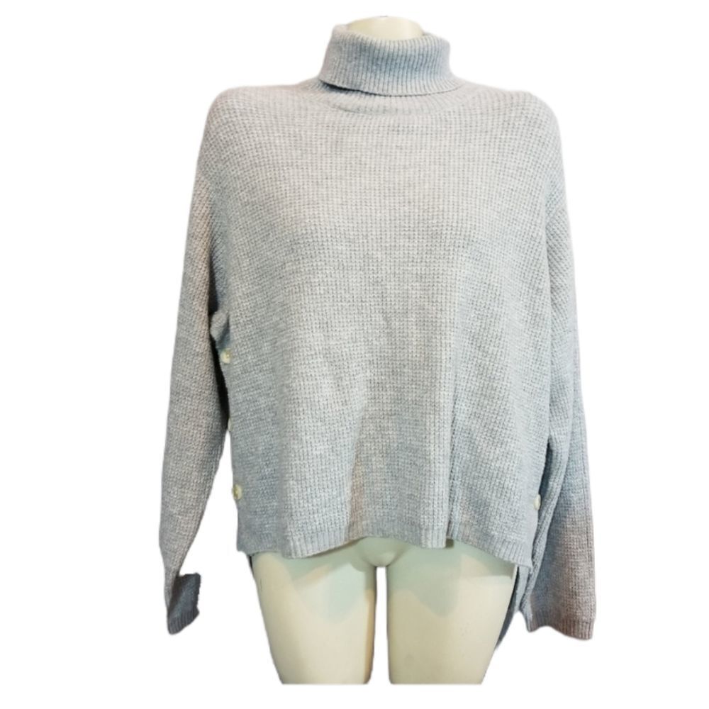 1.State Heather‎ Grey Turtleneck Sweater Size Large